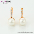 95132 xuping fantaisie conception boucle d&#39;oreille en or, en gros blanc perle boucle d&#39;oreille nouveaux modèles or boucles d&#39;oreilles créoles